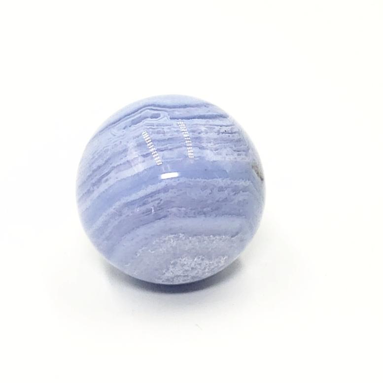 Blue Lace Agate Sphere 27.7 mm 29.2 g
