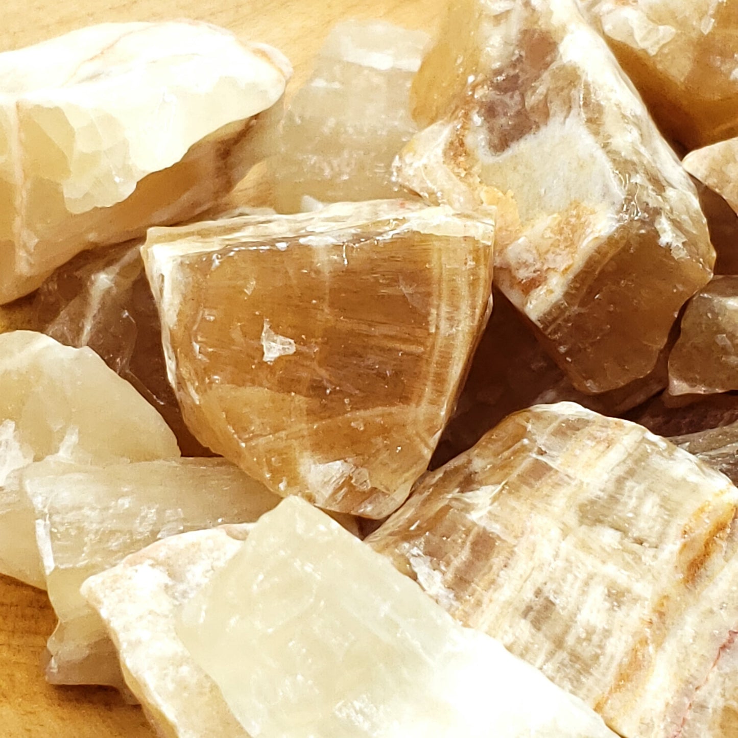 Honey Calcite Rough Stone