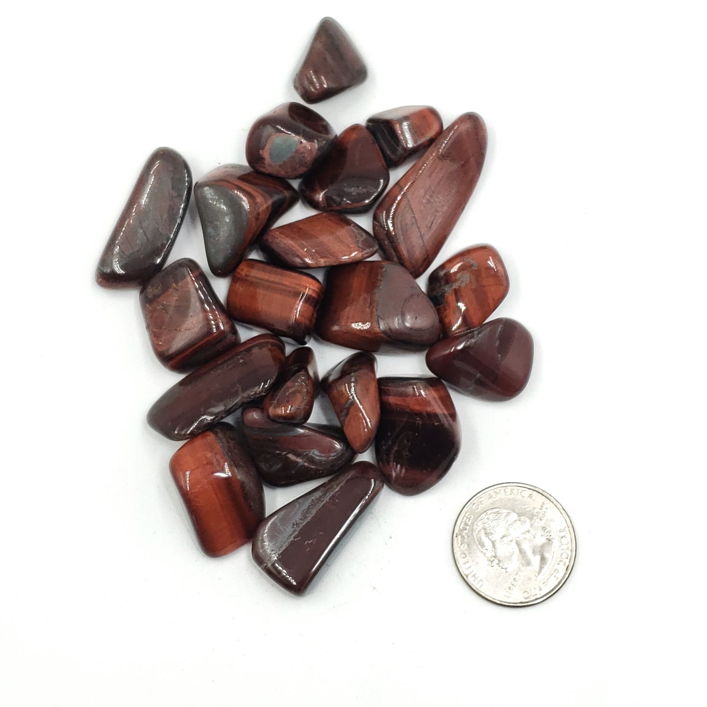 Red Tiger Eye Tumbled Stone