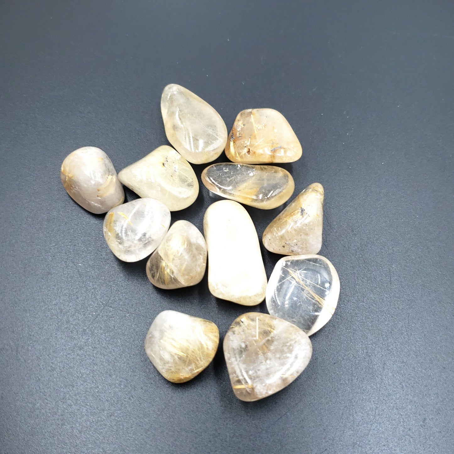 Rutilated Quartz Tumbled Stone - Tumbled Stones