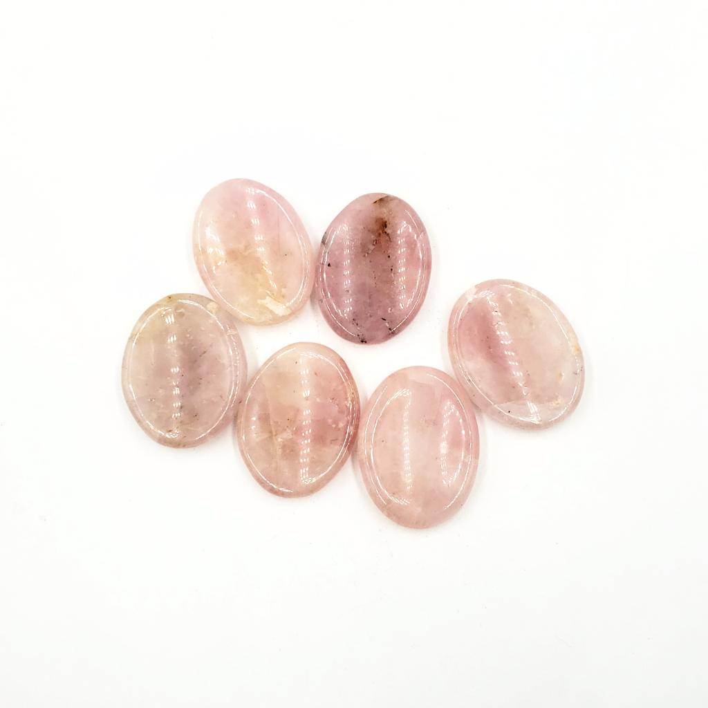 Rose Quartz Palm Stone Smooth Stone Round Stone Worry Stone - Palm/Worry Stones