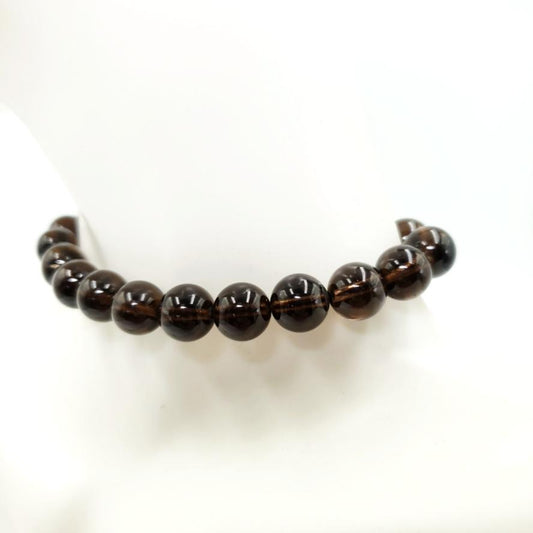 Smoky Quartz Bead Bracelet 8mm - Bracelet