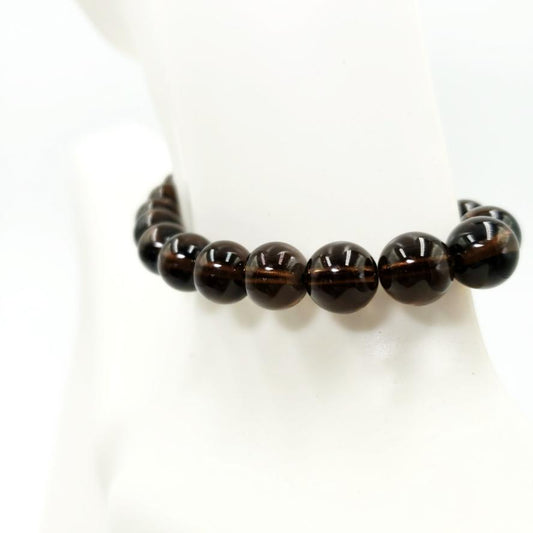 Smoky Quartz Bead Bracelet 8mm - Bracelet