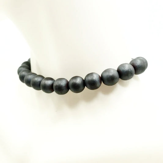 Matte Hematite Bead Bracelet 8mm - Bracelet