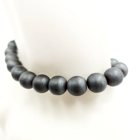 Matte Hematite Bead Bracelet 8mm - Bracelet