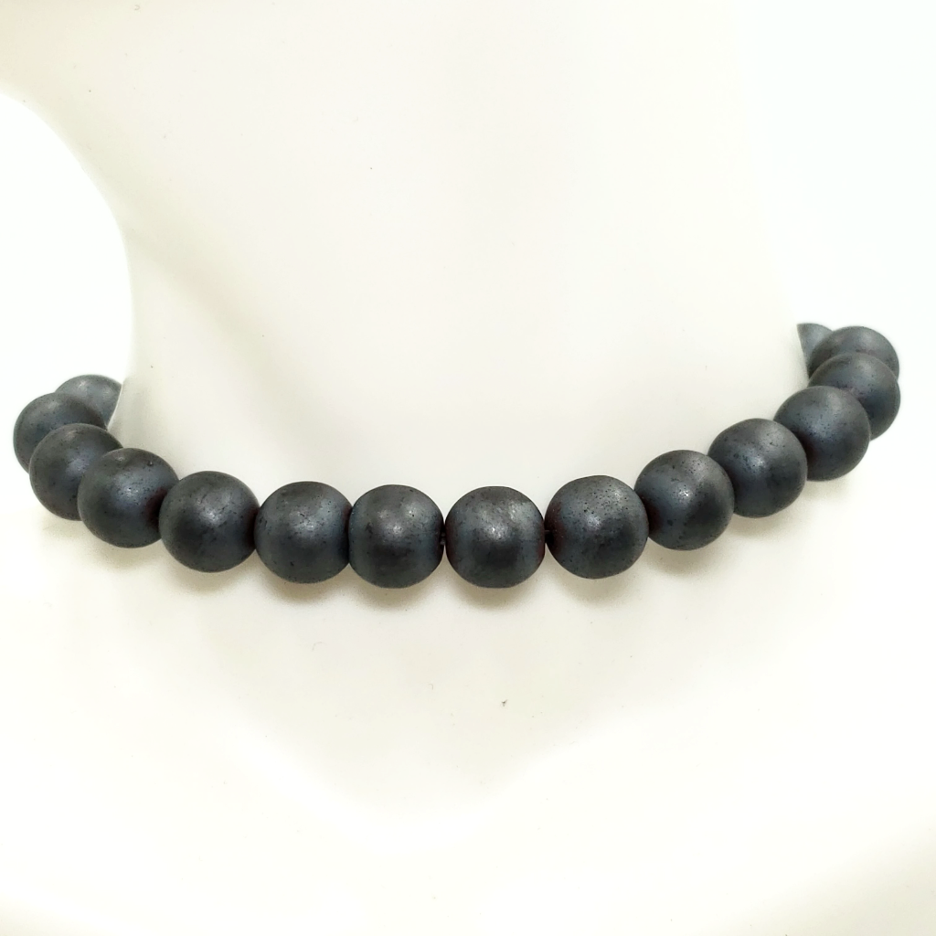 Matte Hematite Bead Bracelet 8mm - Bracelet