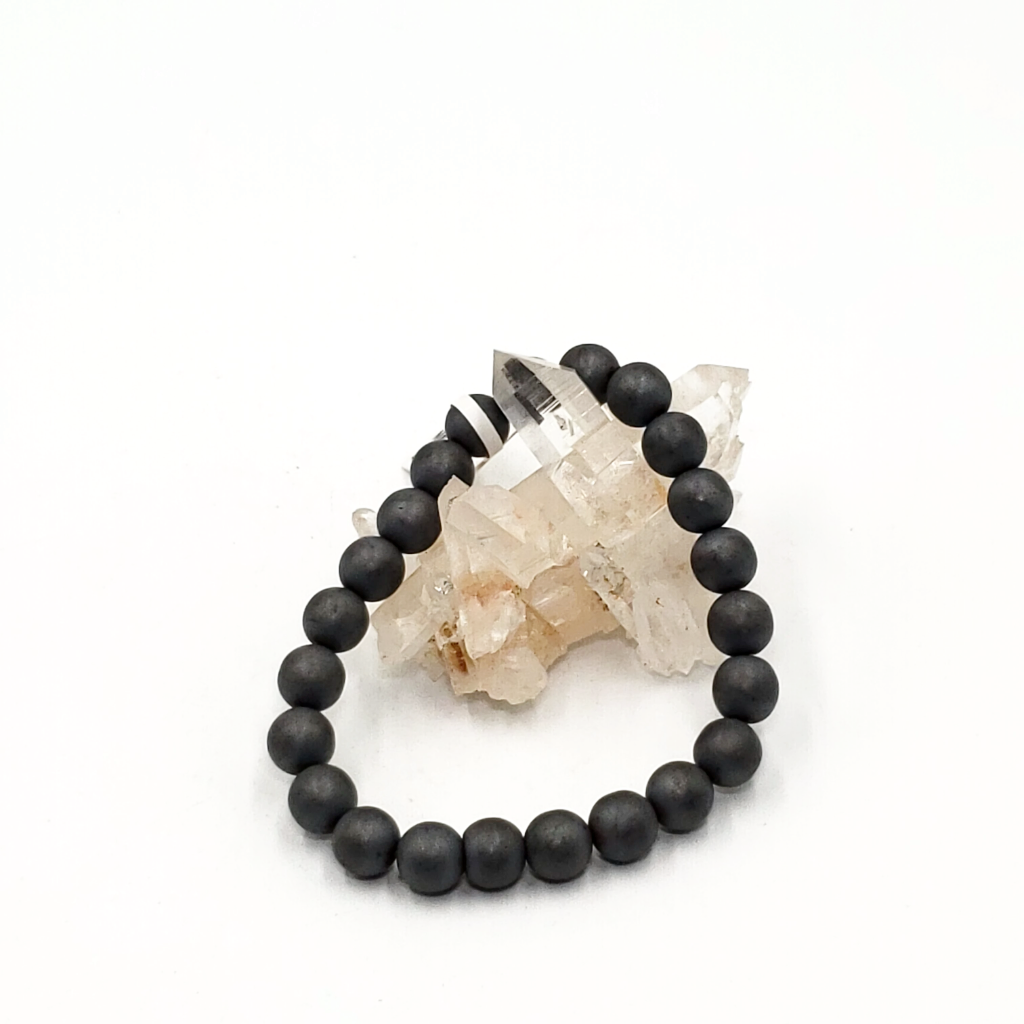 Matte Hematite Bead Bracelet 8mm - Bracelet