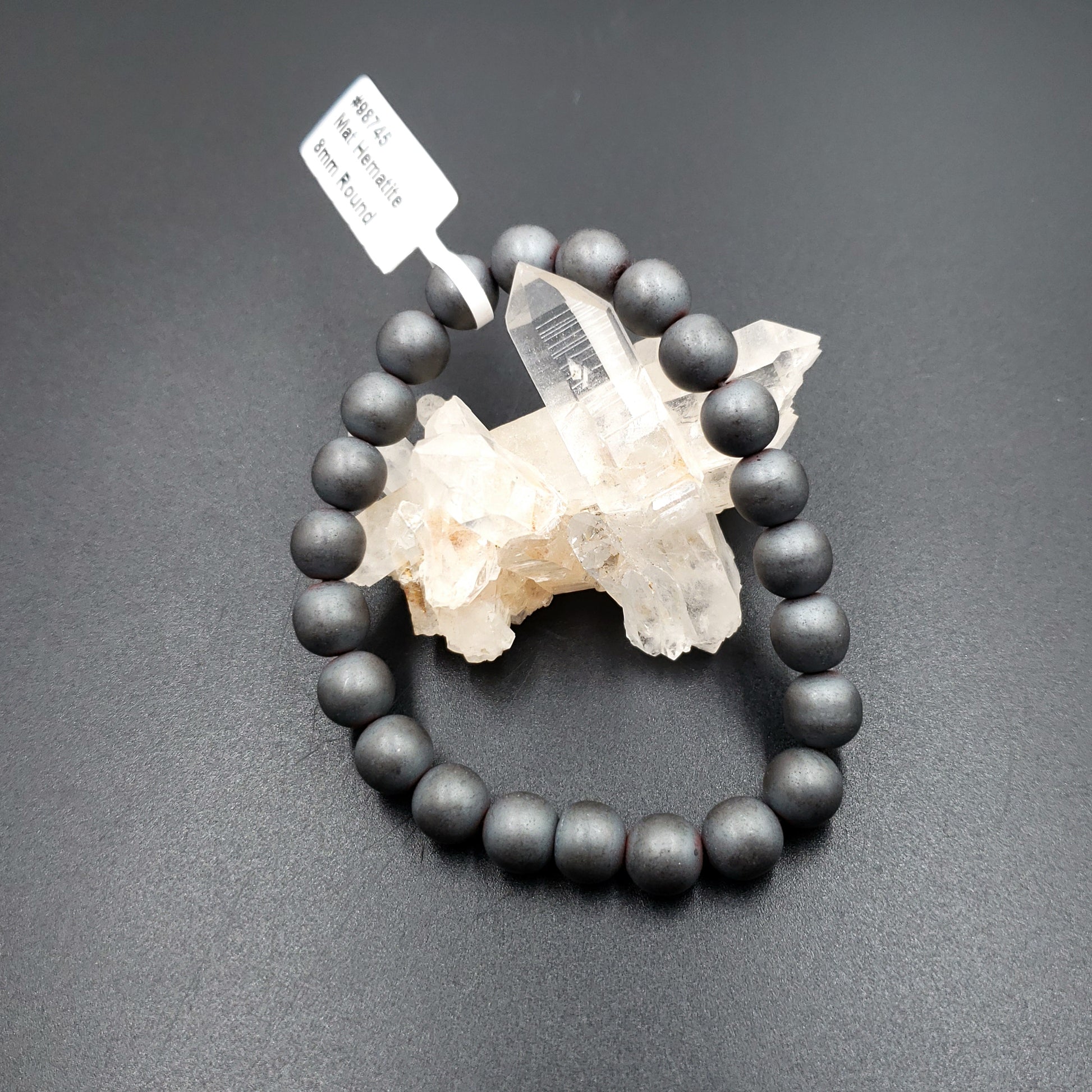 Matte Hematite Bead Bracelet 8mm - Bracelet