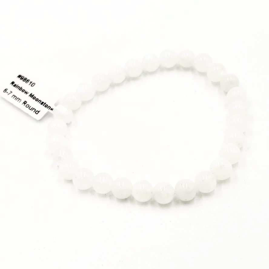 Rainbow Moonstone Bead Bracelet 6mm - Bracelet