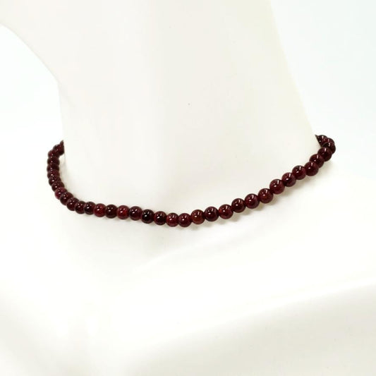 Garnet Bead Bracelet 4mm - Bracelet