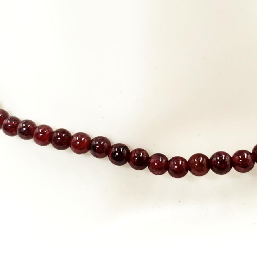 Garnet Bead Bracelet 4mm - Bracelet