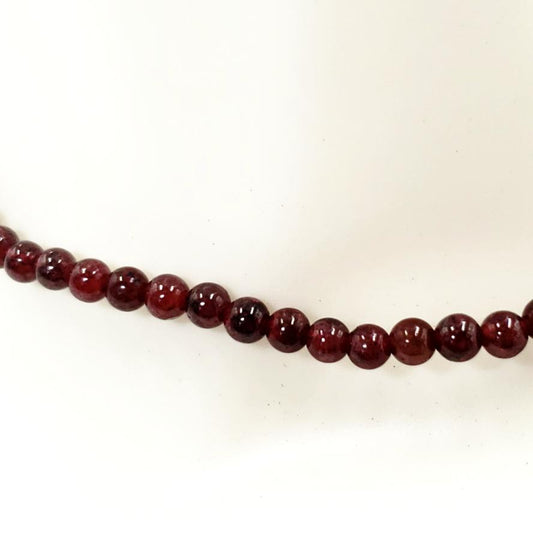 Garnet Bead Bracelet 4mm - Bracelet