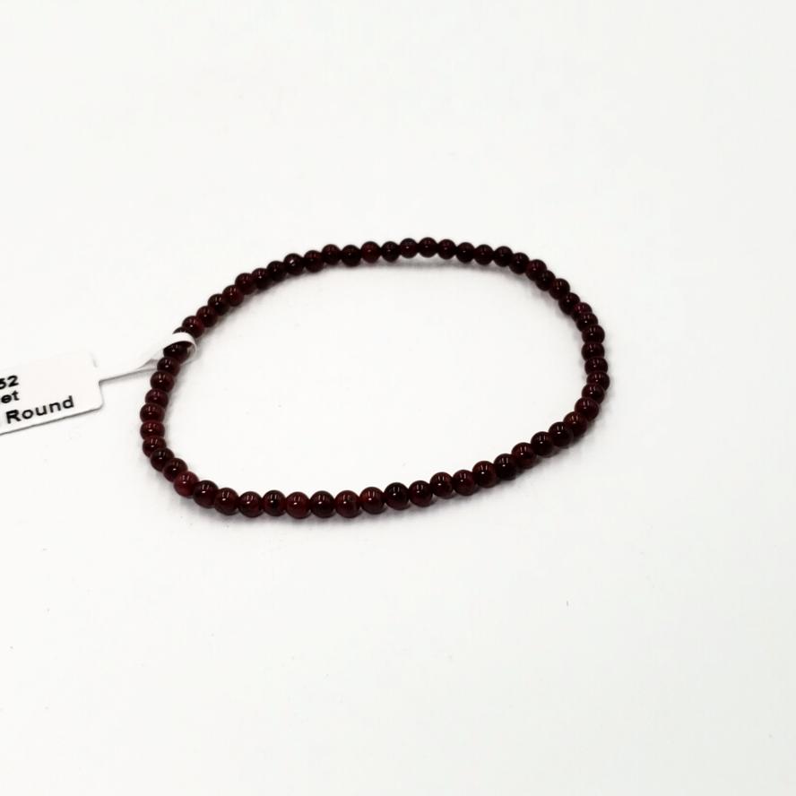 Garnet Bead Bracelet 4mm - Bracelet