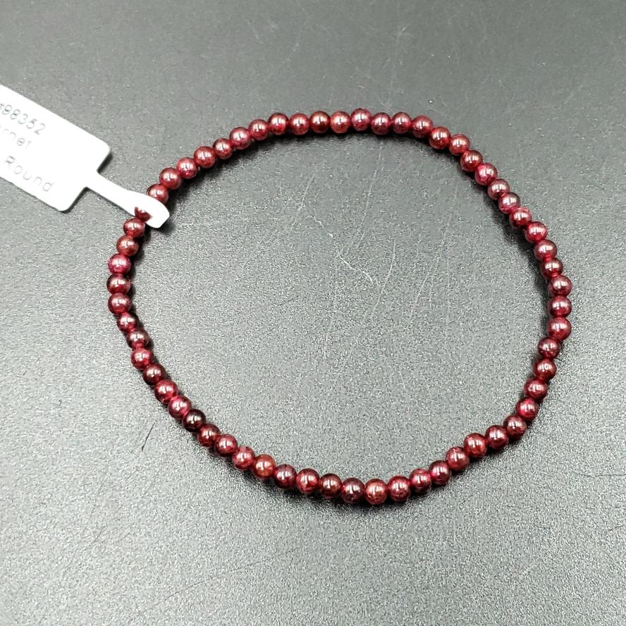 Garnet Bead Bracelet 4mm - Bracelet