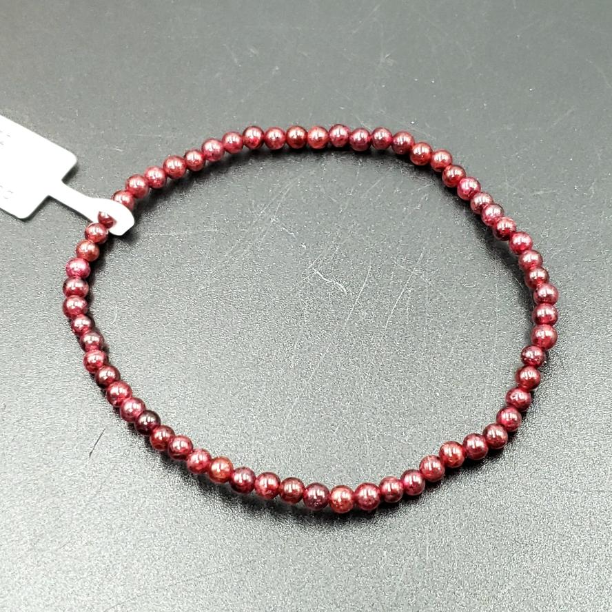 Garnet Bead Bracelet 4mm - Bracelet