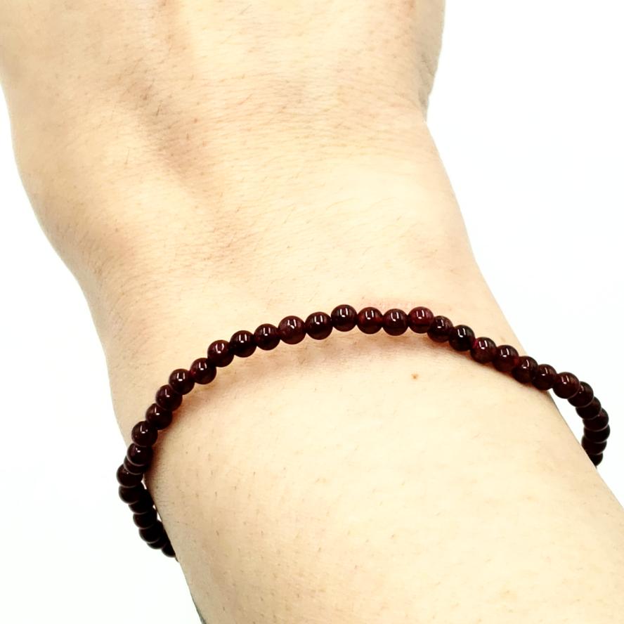 Garnet Bead Bracelet 4mm - Bracelet