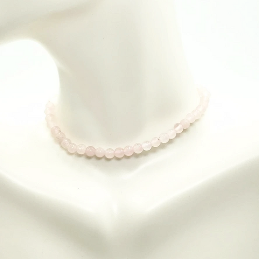 Rose Quartz Bead Bracelet 4mm