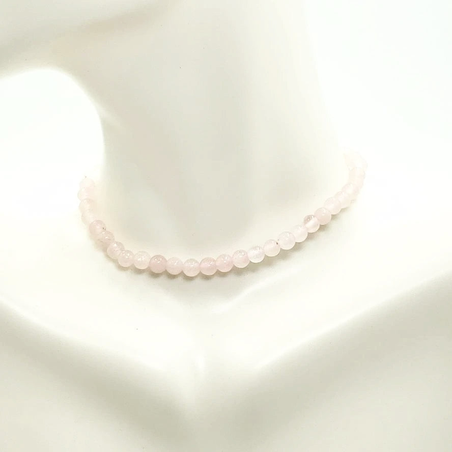 Rose Quartz Bead Bracelet 4mm