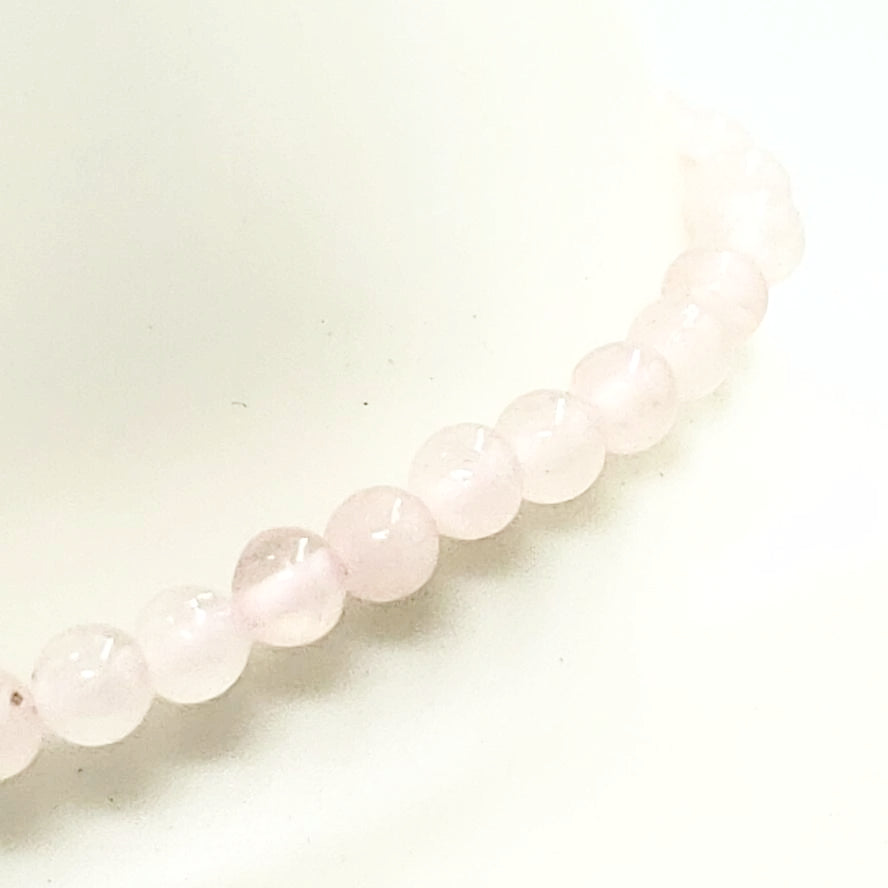 Rose Quartz Bead Bracelet 4mm