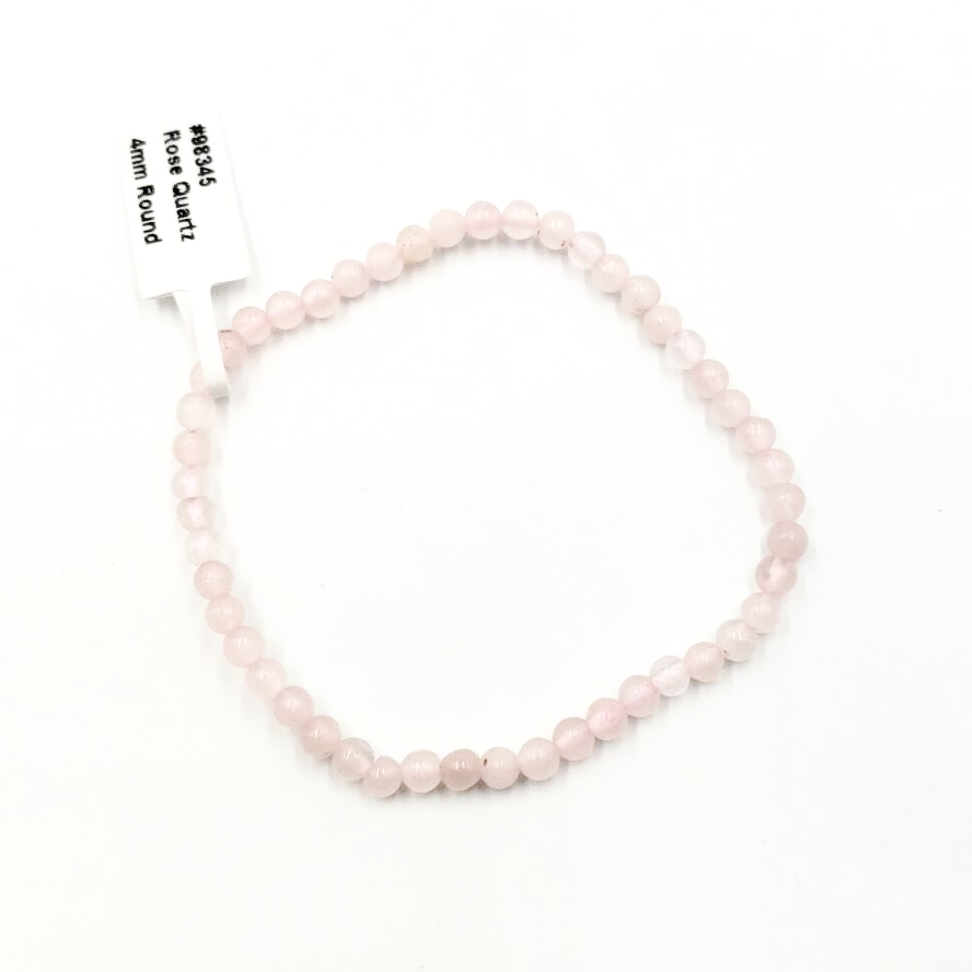 Rose Quartz Bead Bracelet 4mm
