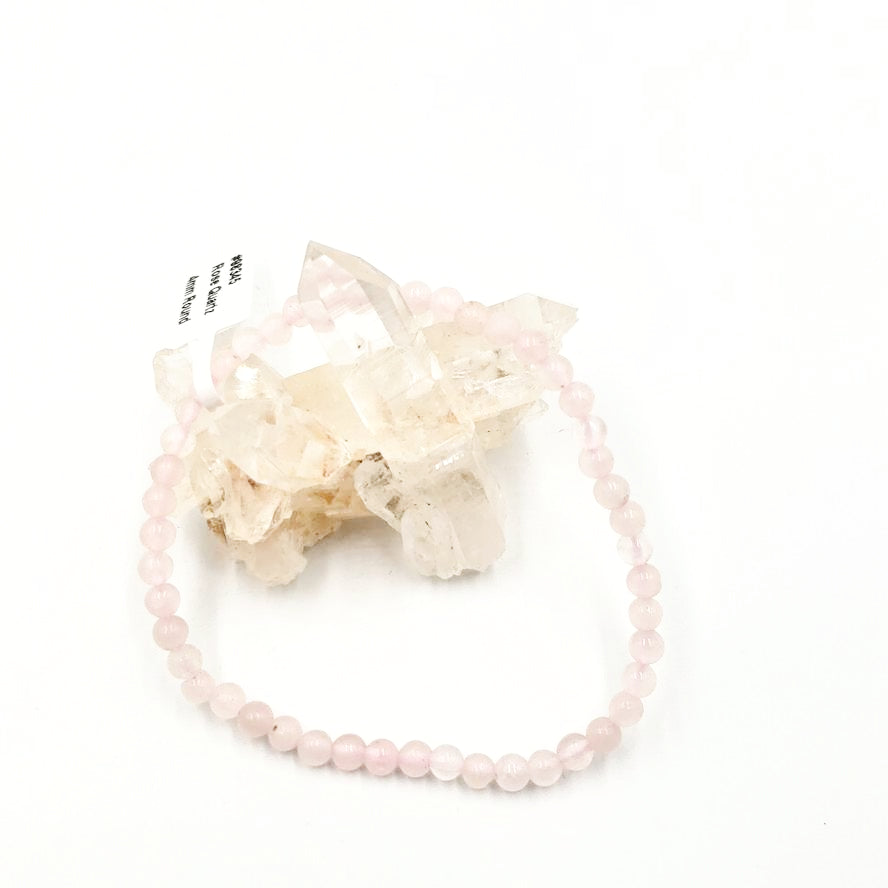 Rose Quartz Bead Bracelet 4mm