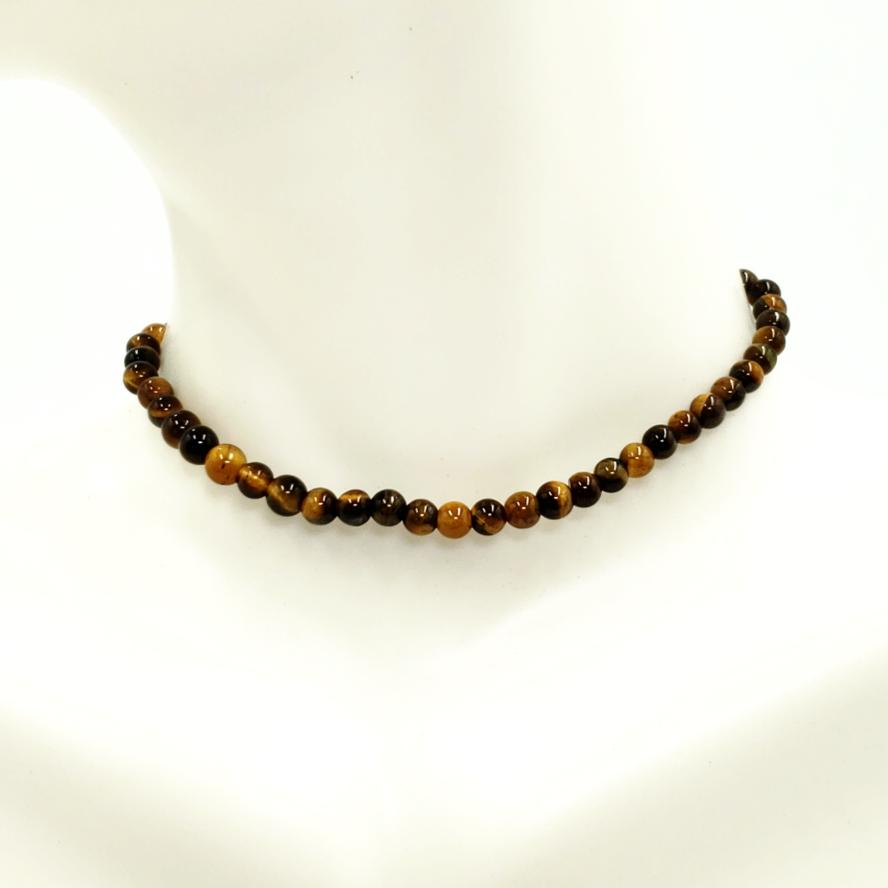 Tiger Eye Bead Bracelet 4mm - Bracelet