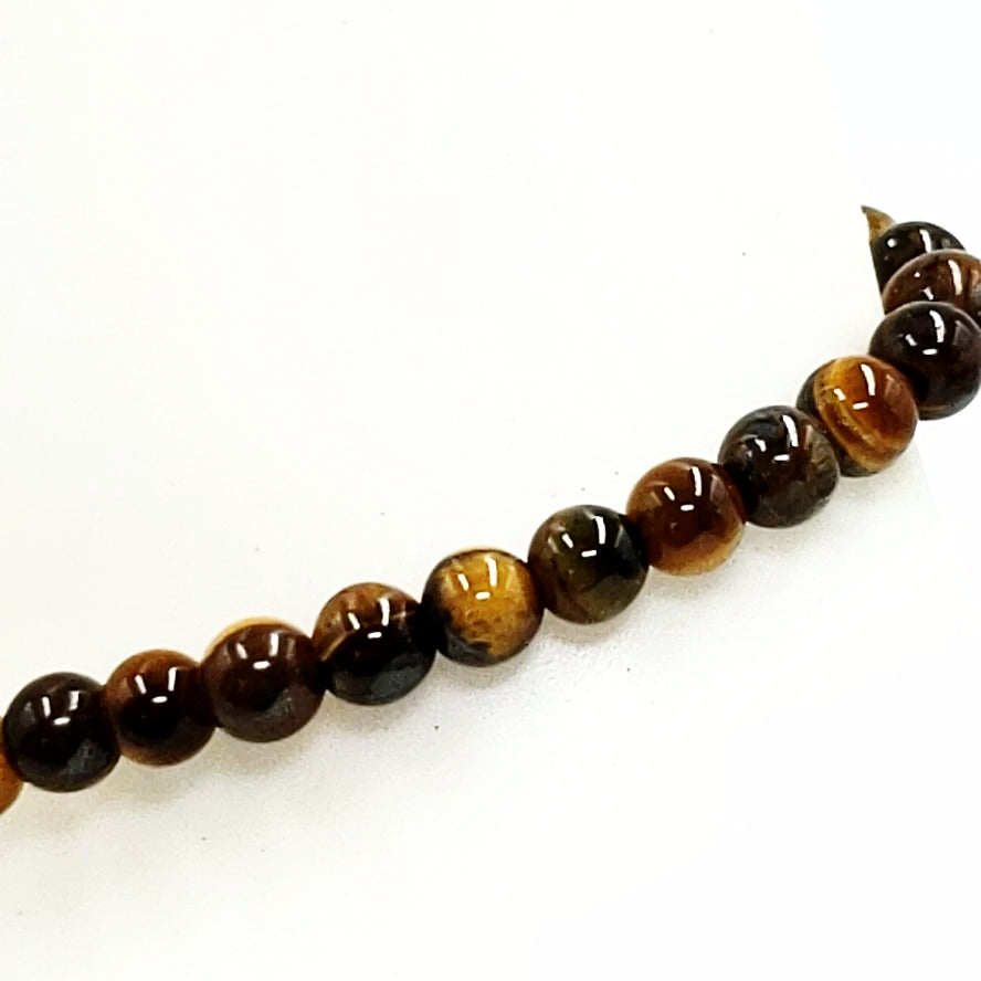 Tiger Eye Bead Bracelet 4mm - Bracelet