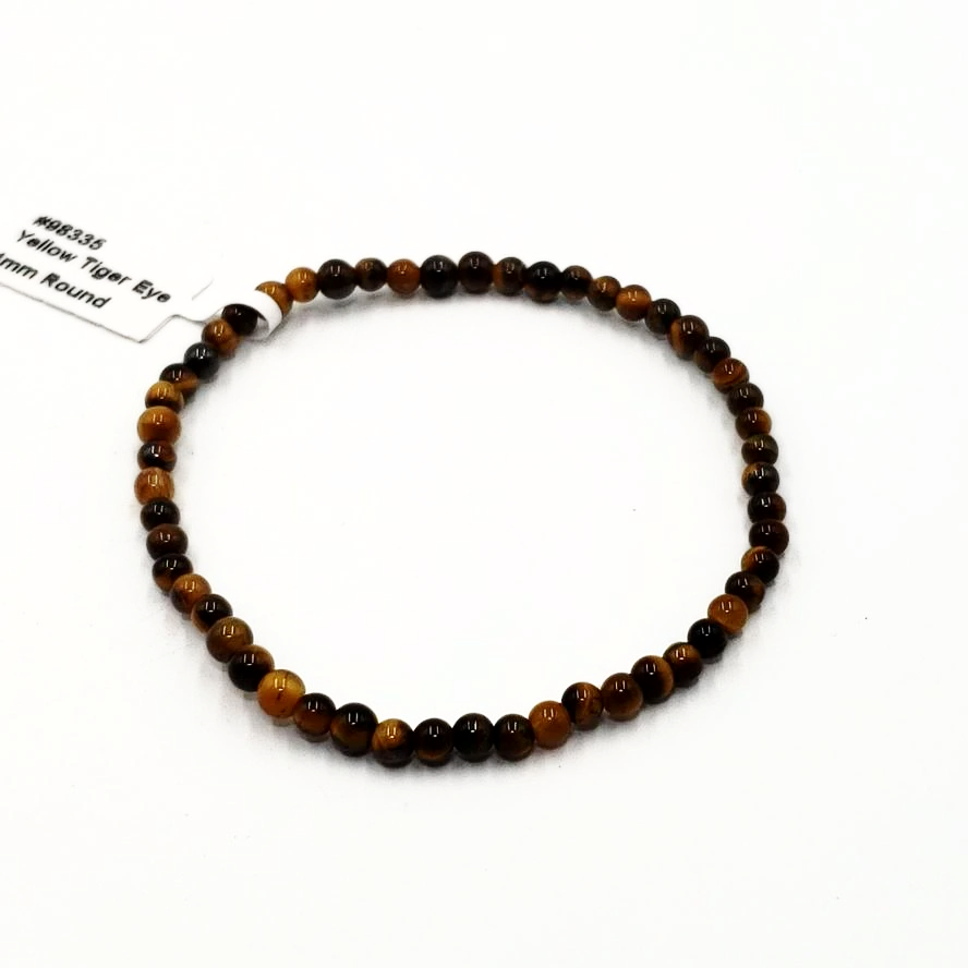 Tiger Eye Bead Bracelet 4mm - Bracelet
