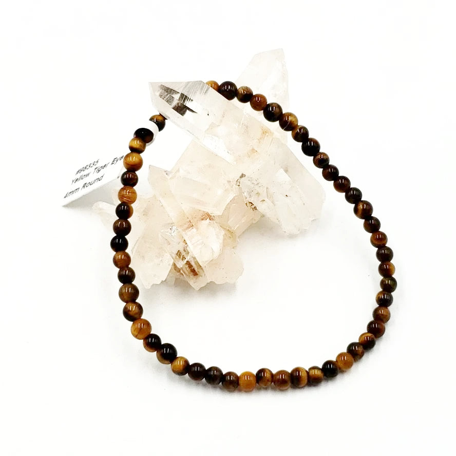 Tiger Eye Bead Bracelet 4mm - Bracelet