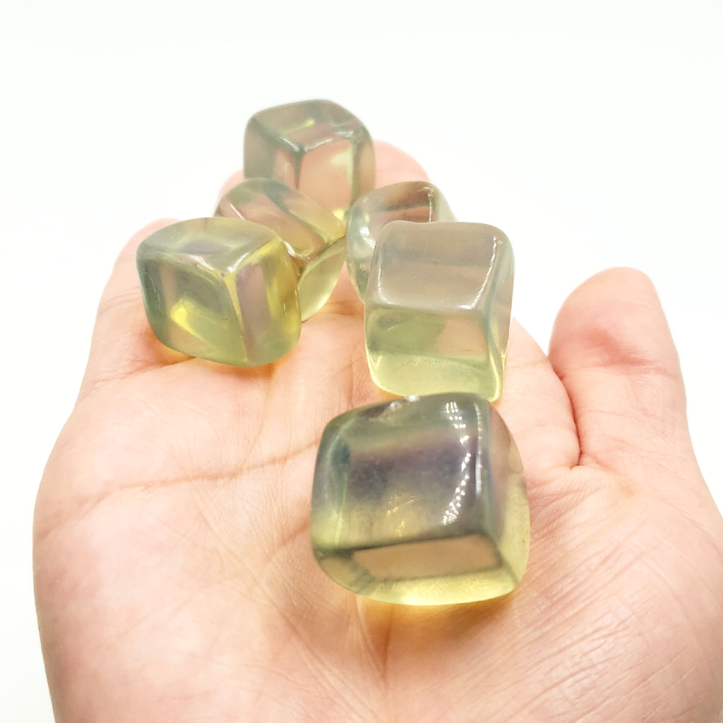 Yellow Opalite Tumbled Stone Cube - Tumbled Stones