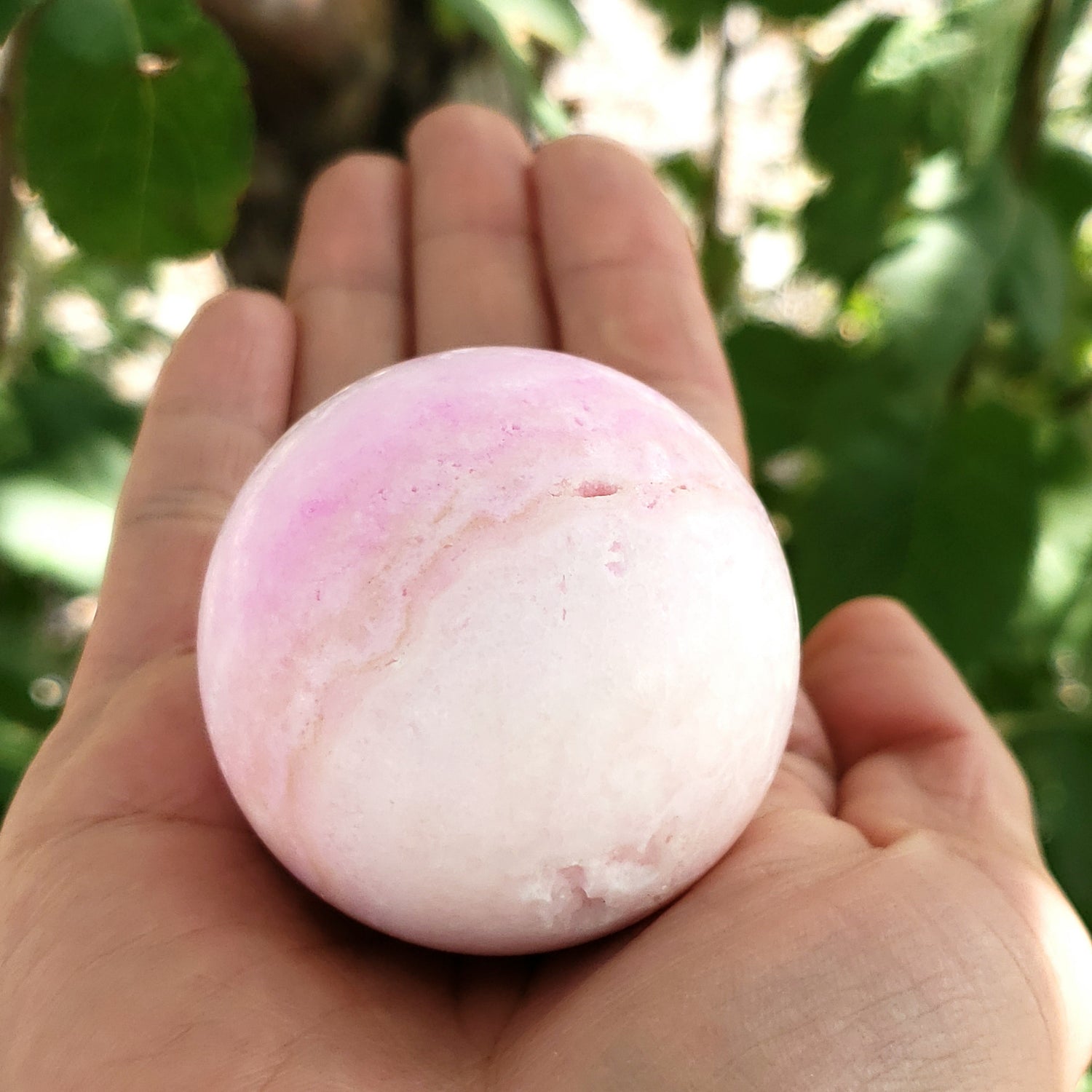 Pink Aragonite Sphere 49mm 162g - Spheres