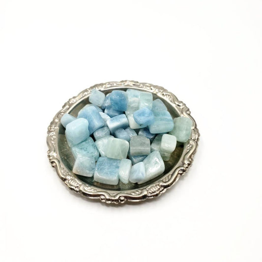 Aquamarine Tumbled Stone Small - Tumbled Stones