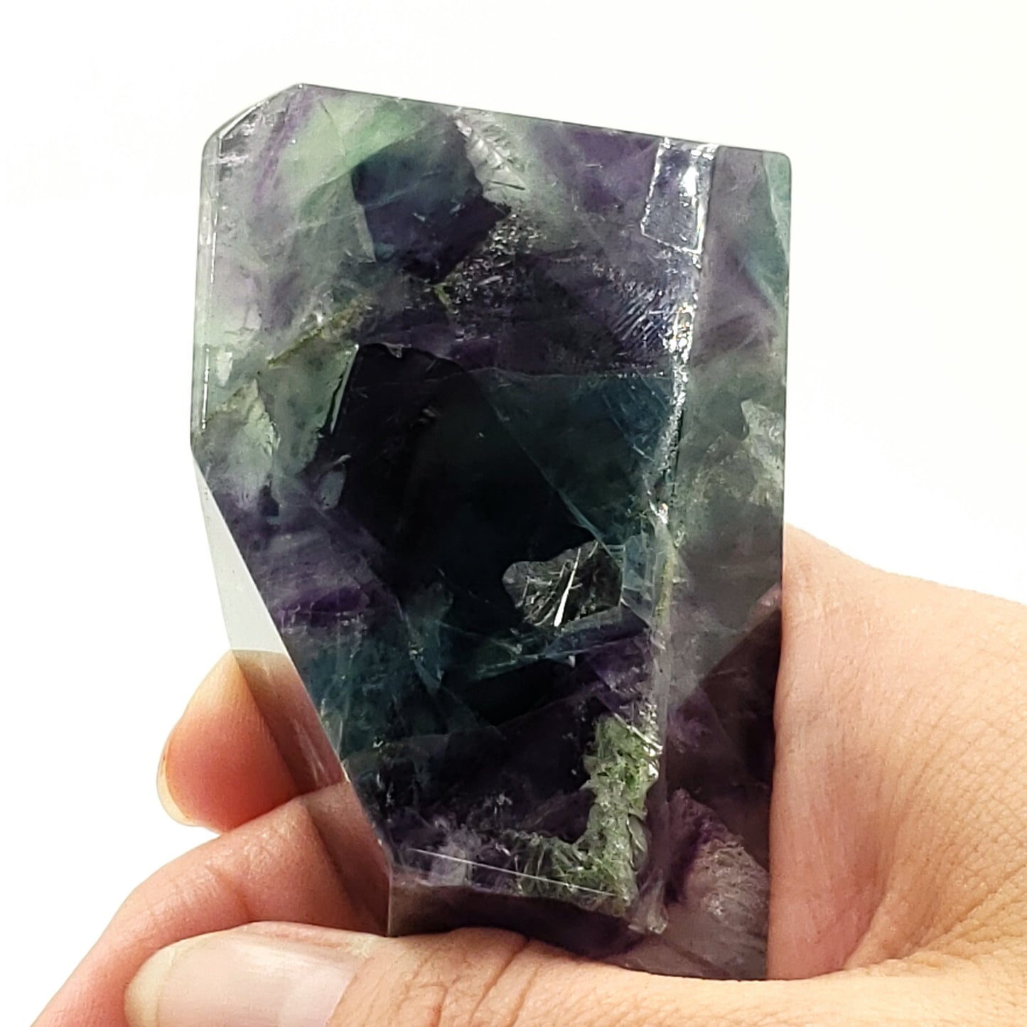 Rainbow Fluorite Free-Form Crystal Stone 7oz 3" - Crystal/Stone Decor