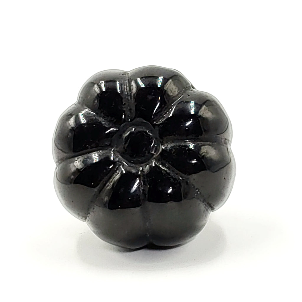 Black Obsidian Pumpkin Carving Figurine 66mm 2.6" - Figurine