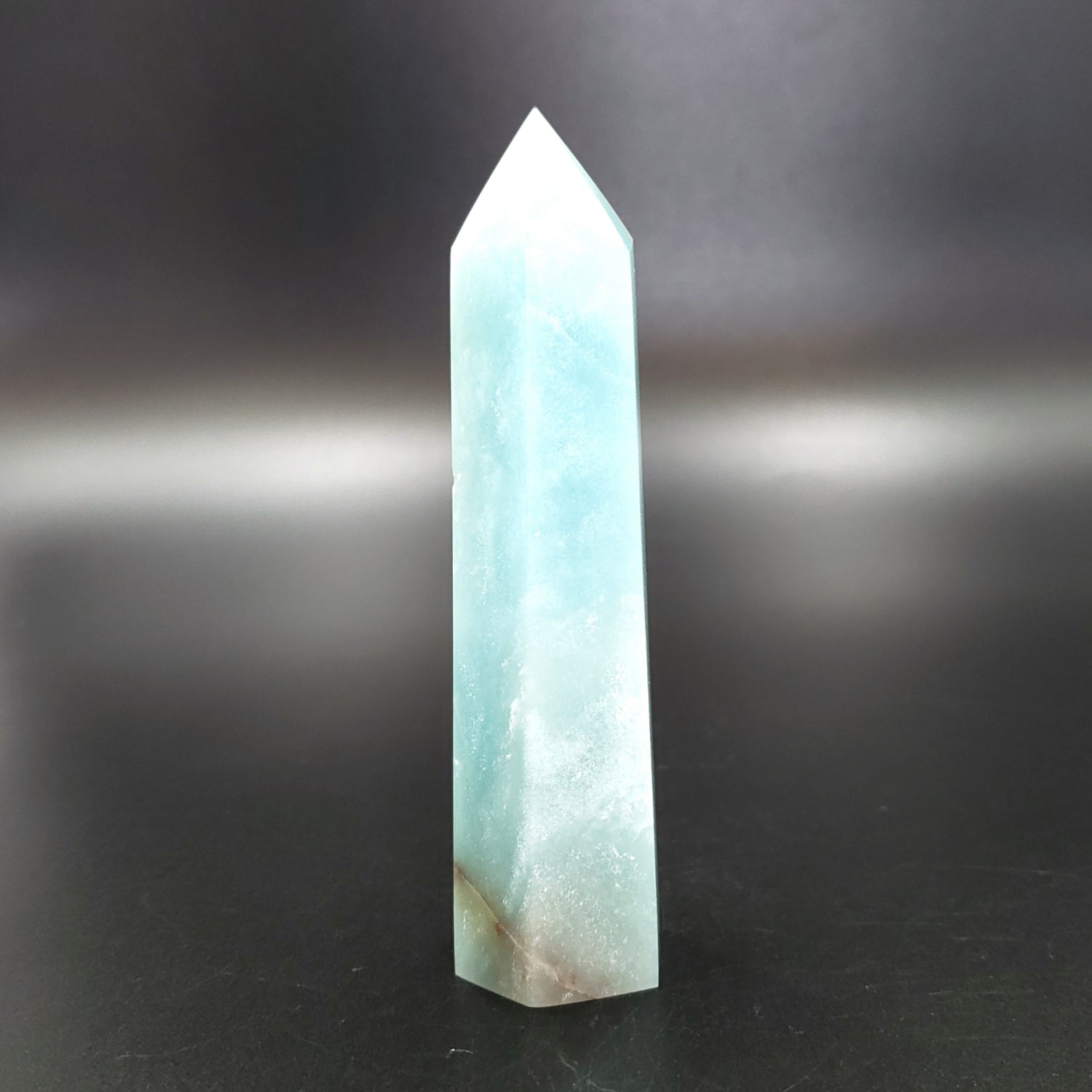Caribbean Calcite Tower Caribbean Calcite Point 112mm 4.4" - Crystal/Stone Decor
