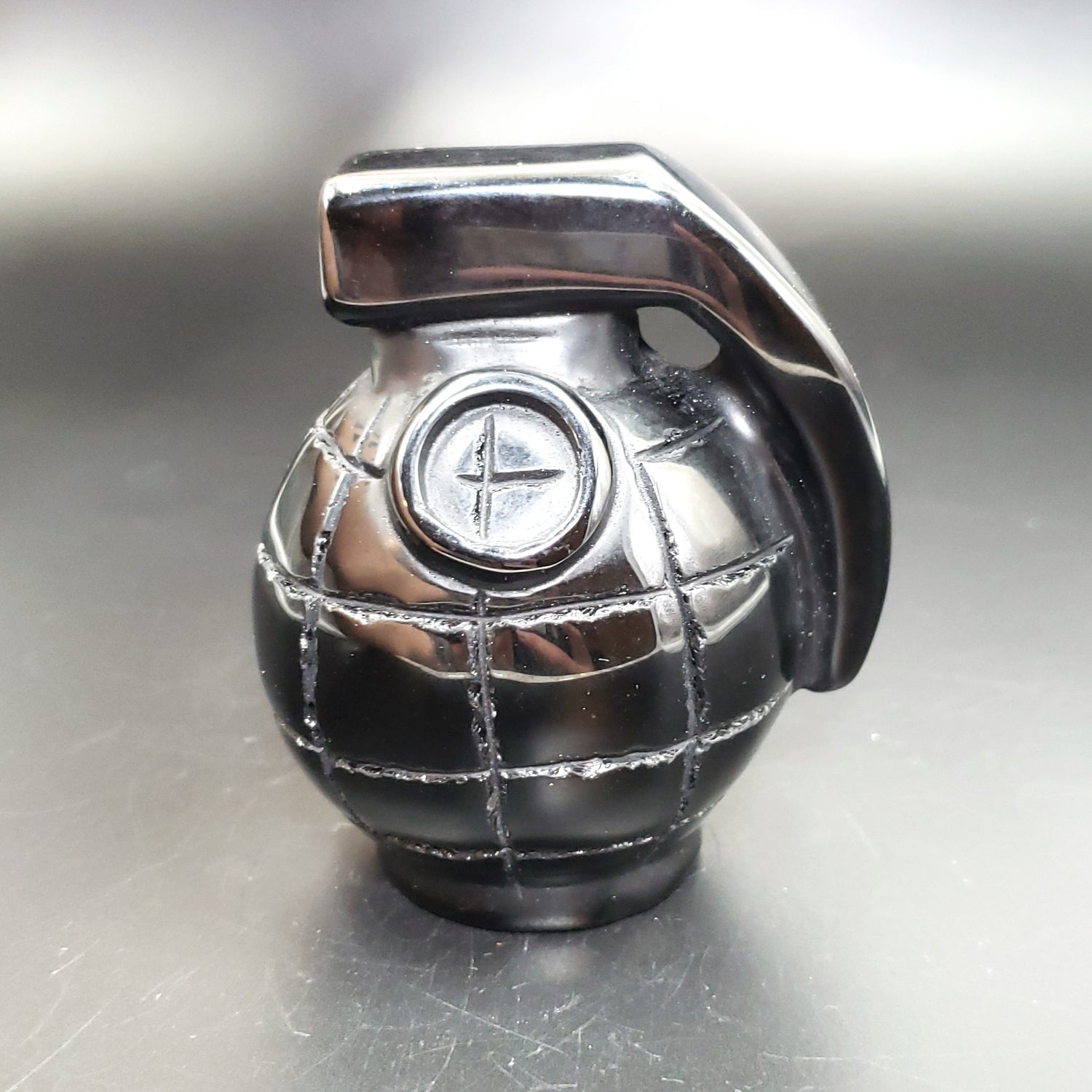 Black Obsidian Grenade Carving Figurine 310g 80mm - Figurine