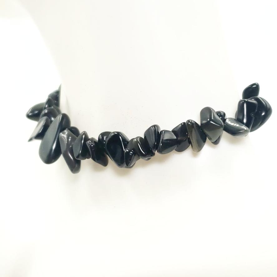 Black Obsidian Chip Bracelet - Bracelet