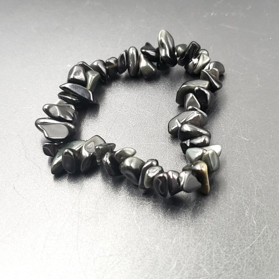 Black Obsidian Chip Bracelet - Bracelet