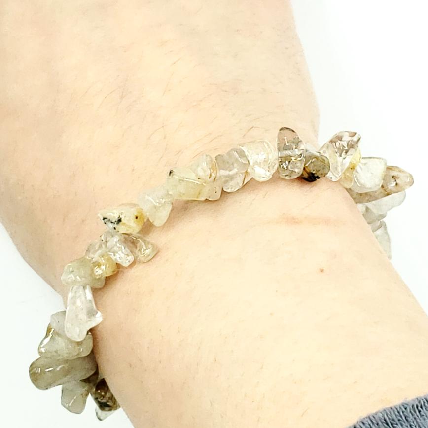 Rutilated Quartz Chip Bracelet - Bracelet