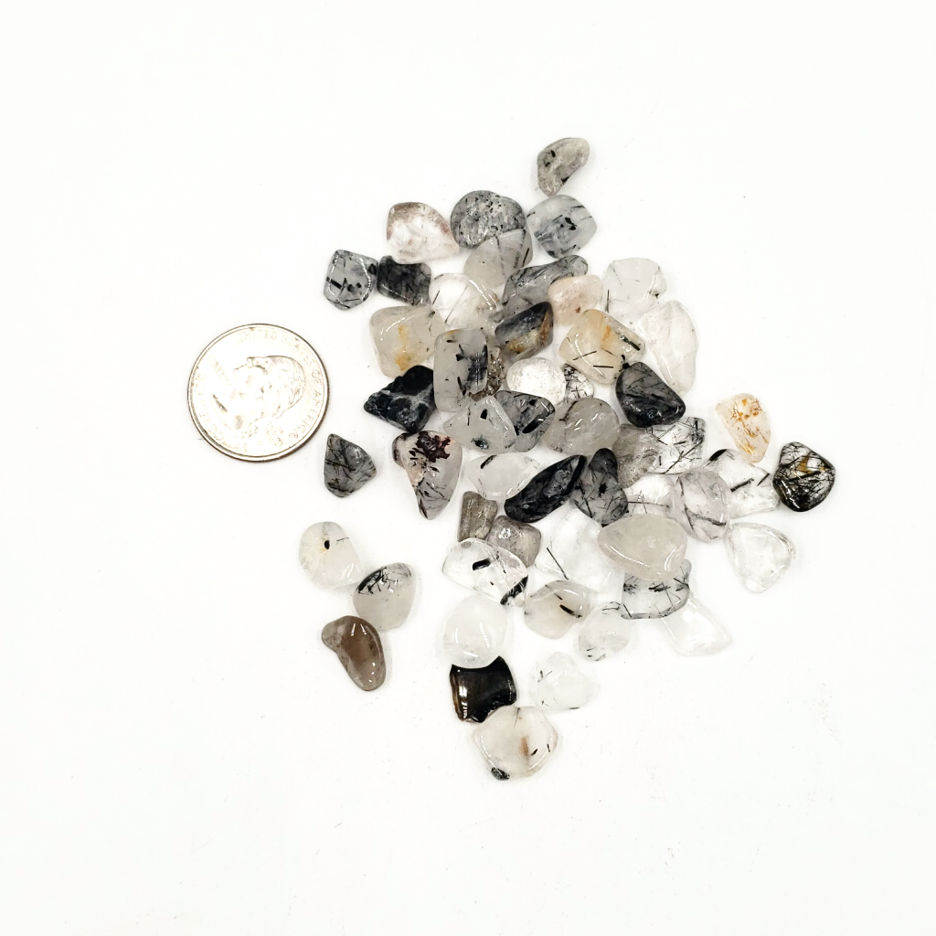 Tourmalinated Quartz Chips Tourmalated Quartz Chips