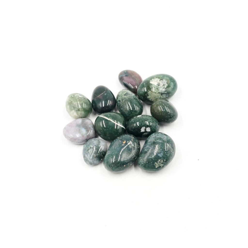 Moss Agate Tumbled Stone - Elevated Metaphysical