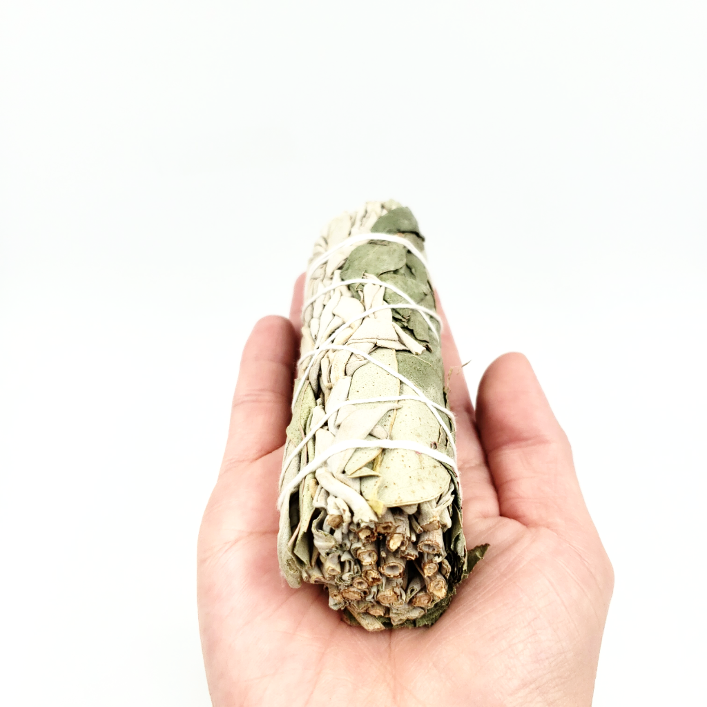 White Sage & Eucalyptus Cleansing Wand Stick 4"