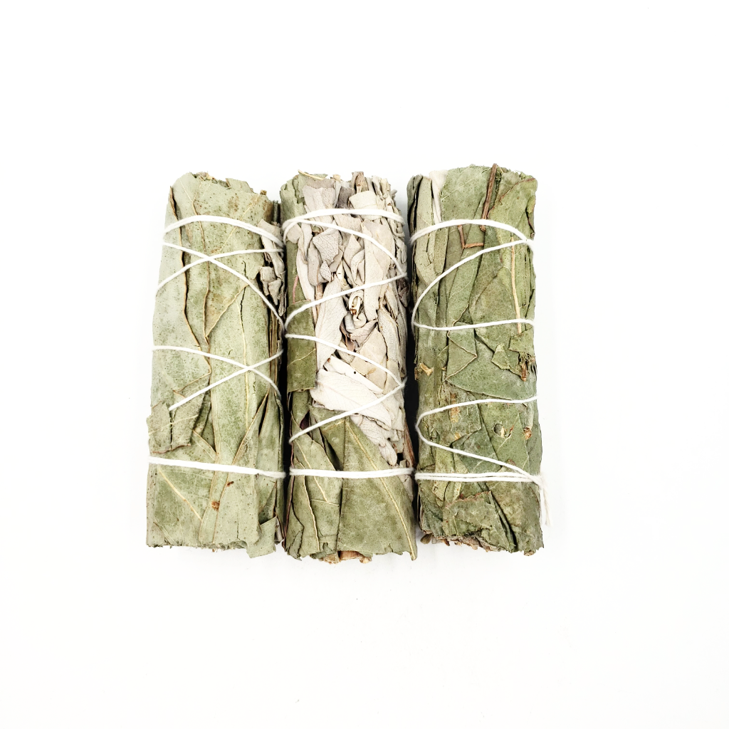 White Sage & Eucalyptus Cleansing Wand Stick 4"