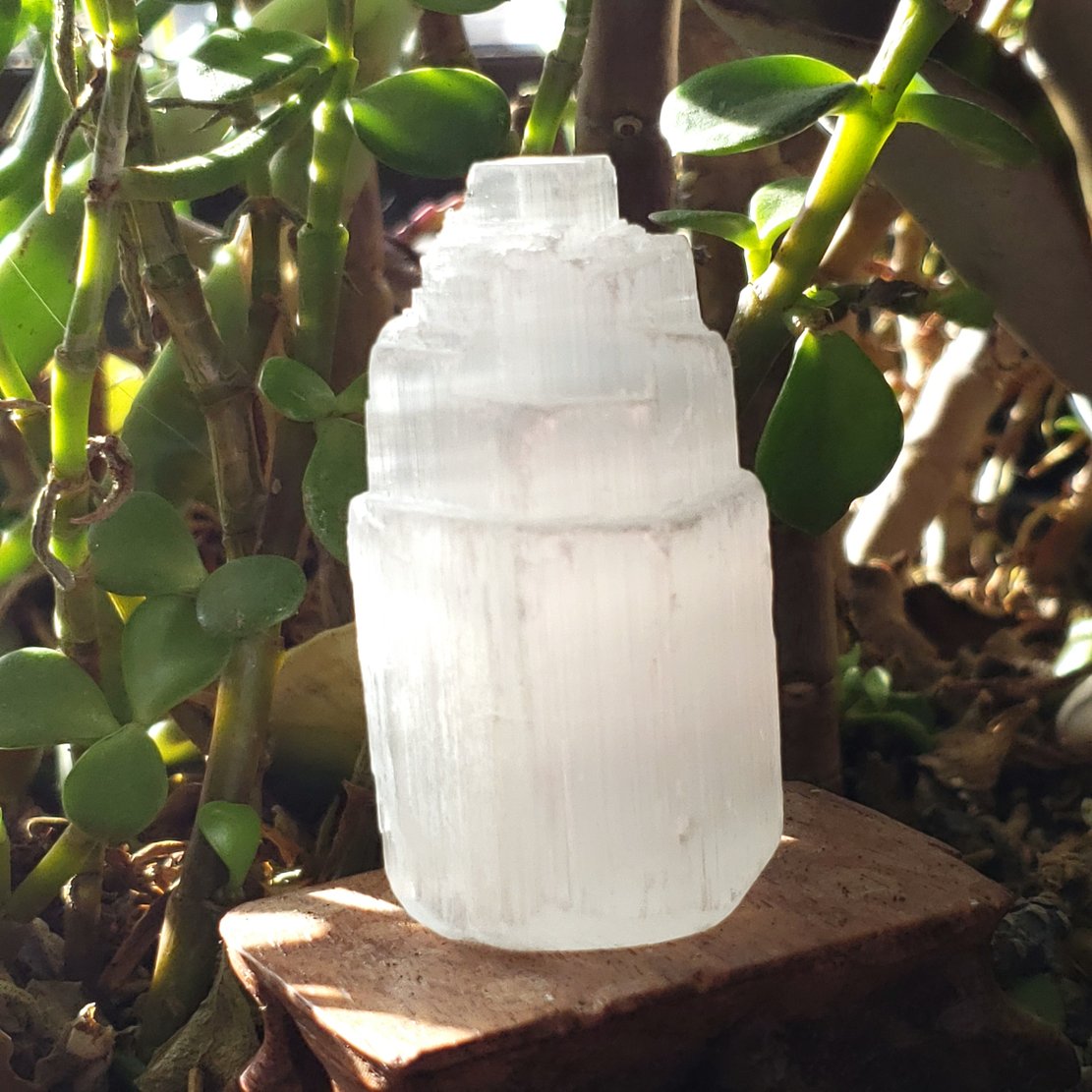 Selenite Tower Tier Rough 2" - Elevated Metaphysical