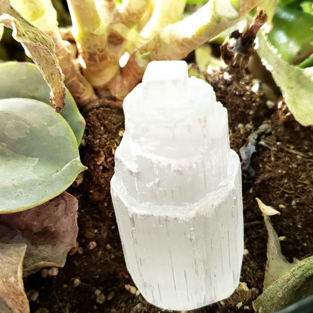 Selenite Tower Tier Rough 2" - Elevated Metaphysical