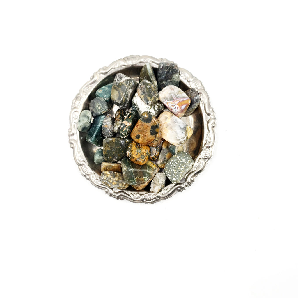 Ocean Jasper Tumbled Stone - Elevated Metaphysical