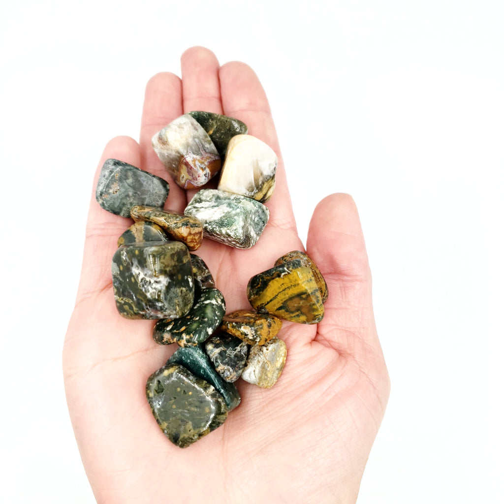 Ocean Jasper Tumbled Stone - Elevated Metaphysical