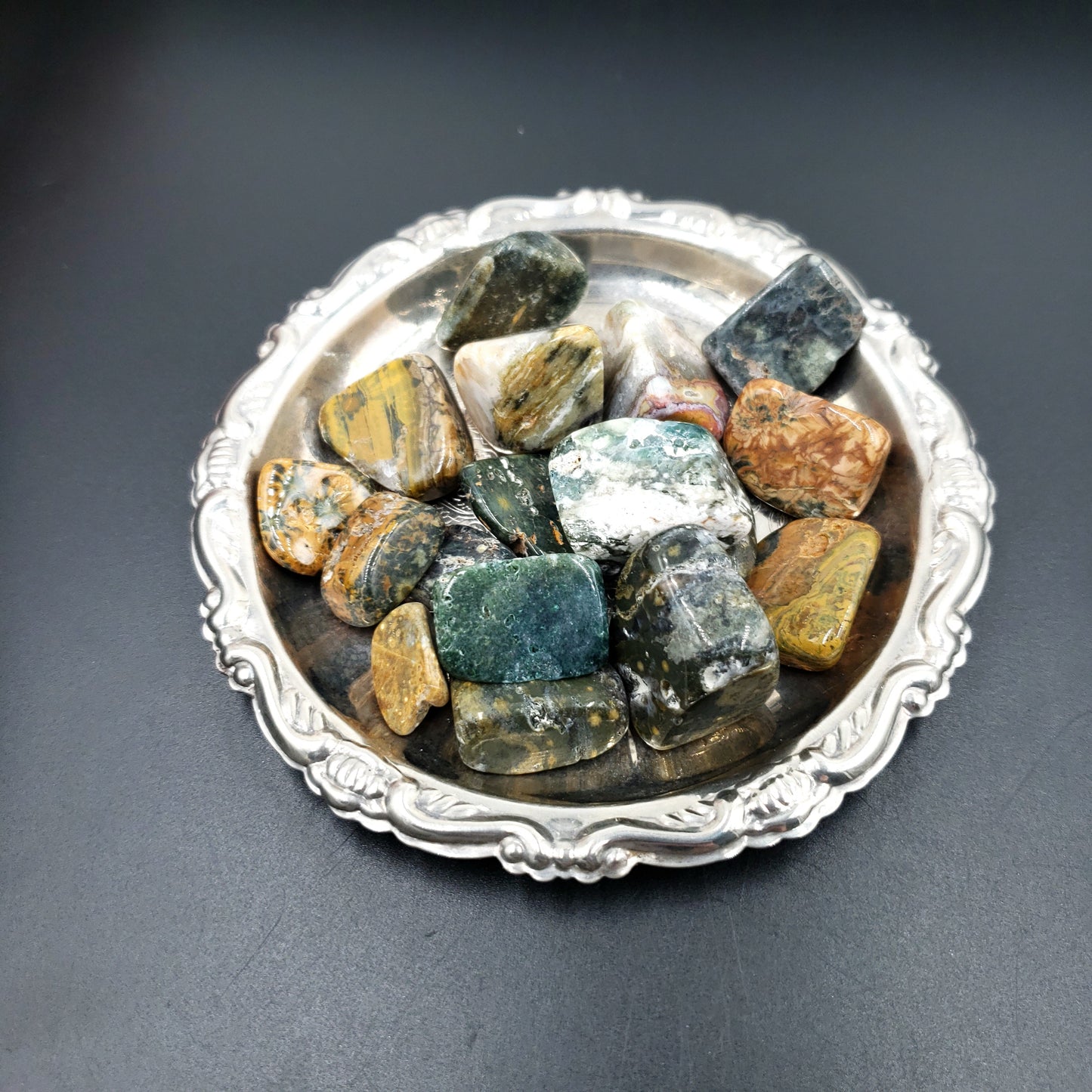 Ocean Jasper Tumbled Stone - Elevated Metaphysical