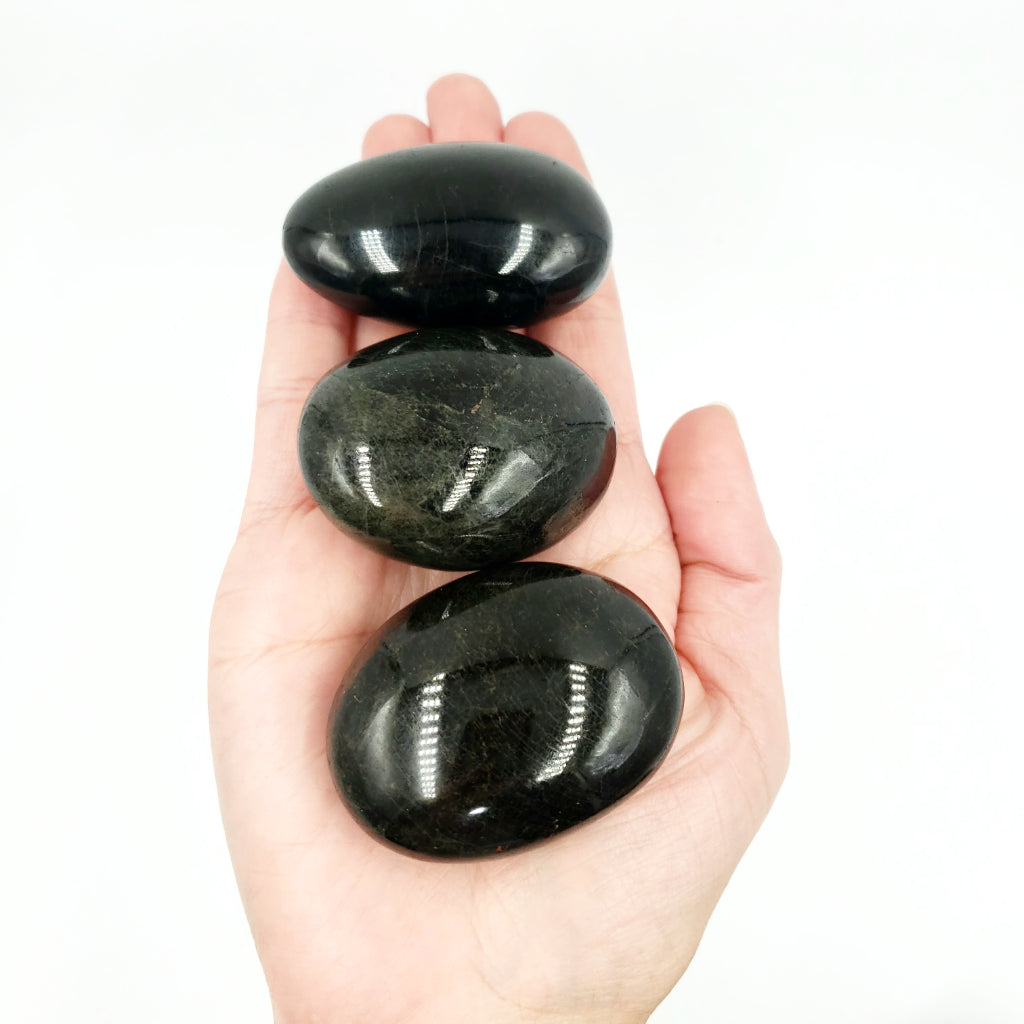 Black Tourmaline Palm Stone - Elevated Metaphysical