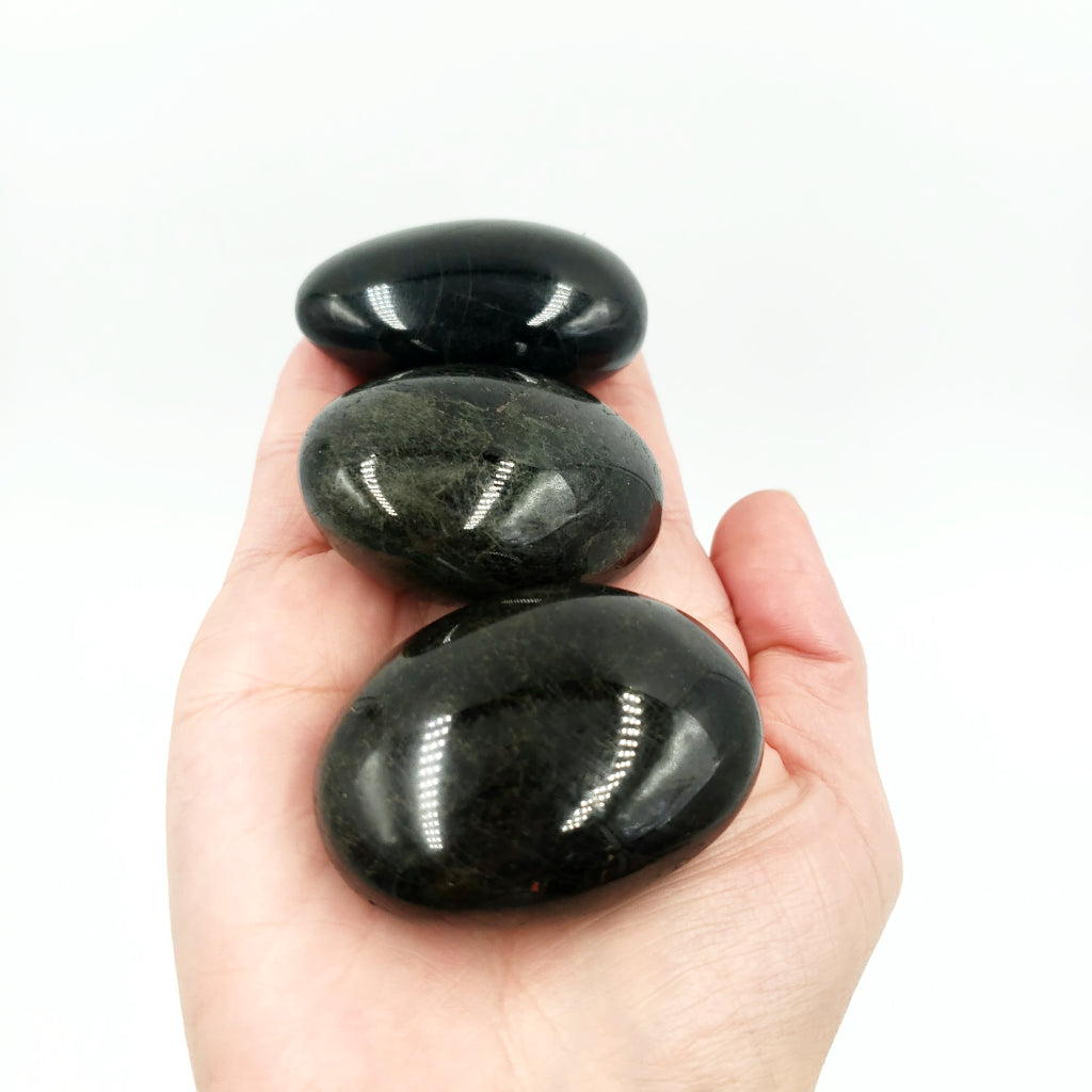 Black Tourmaline Palm Stone - Elevated Metaphysical